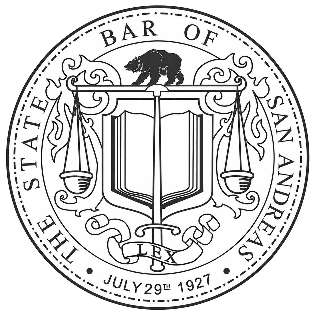 State Bar of San Andreas mührü